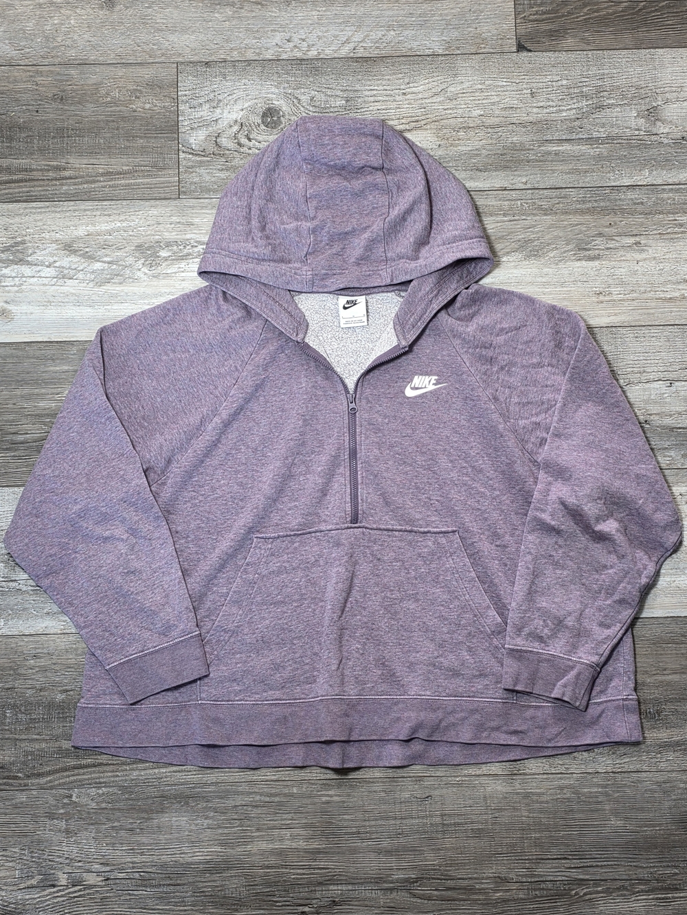 Nike Sportswear Women's Club Essentials 1/4th Zip Oversized Hoodie Sz Lg